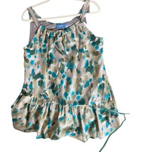 TB08972- SIMPLY VERA VERA WANG Women's Polyester Asymmetrical Tank Top Ruffle L